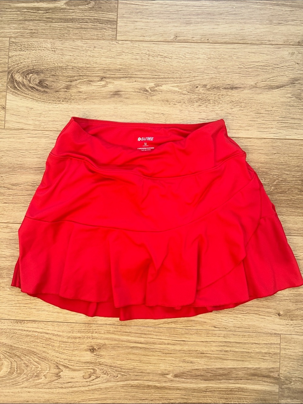 Active Ruffle Mini Skirt - Red